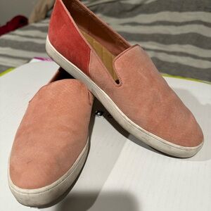Birdies Coral Pink Suede Loafers